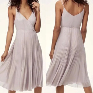 Aritzia Wilfred  Beaune Pleated Midi Dress Lilac Lavender Purple Size XS